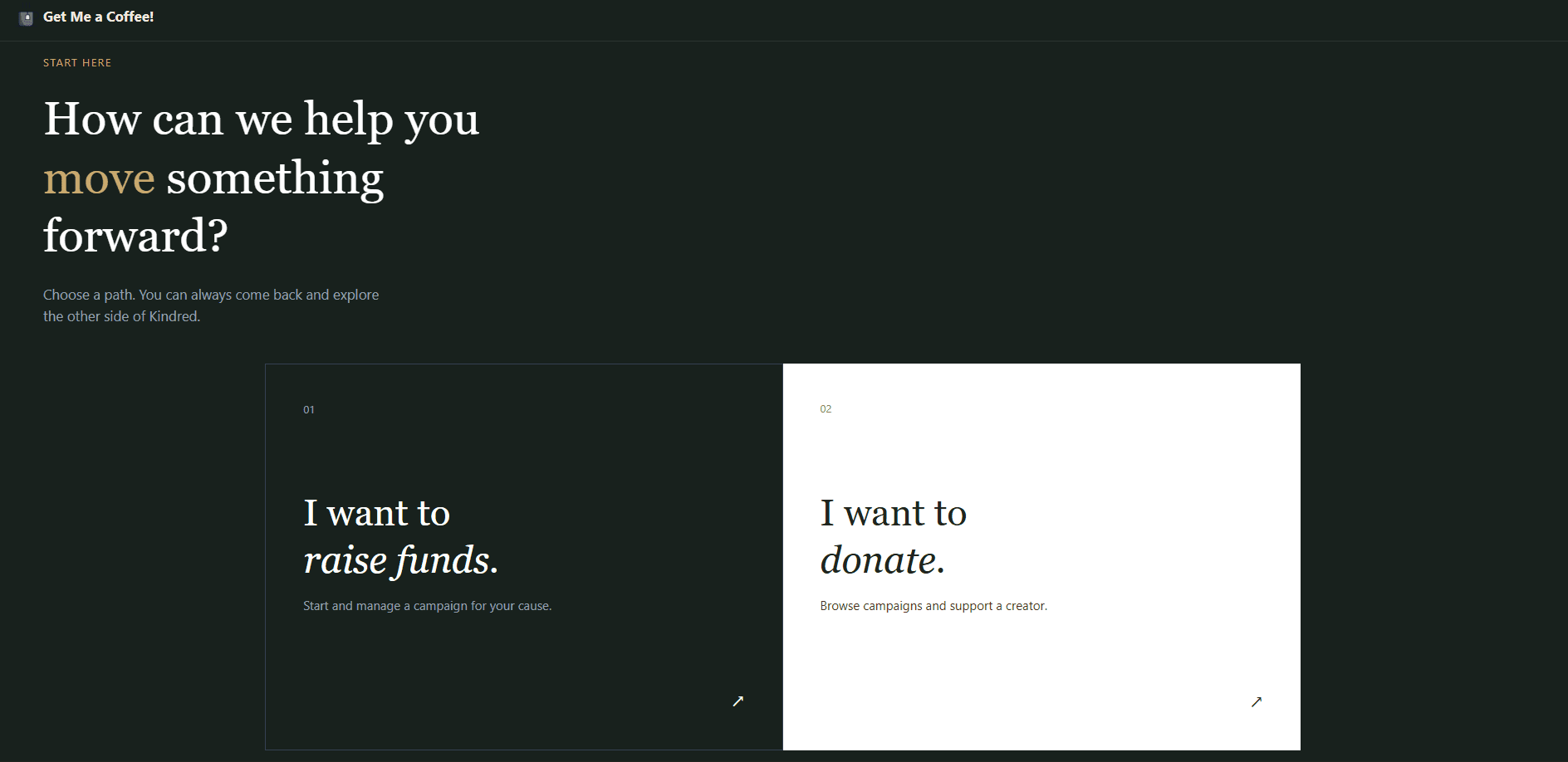 Get Me a Coffee — Creator Funding Platform screenshot